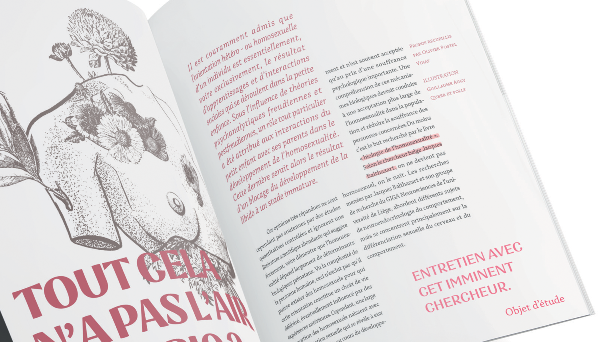 Guillaume Augy Oh.je fais intérieur double page magazine c'est bon graphiste illustrateur Nantes